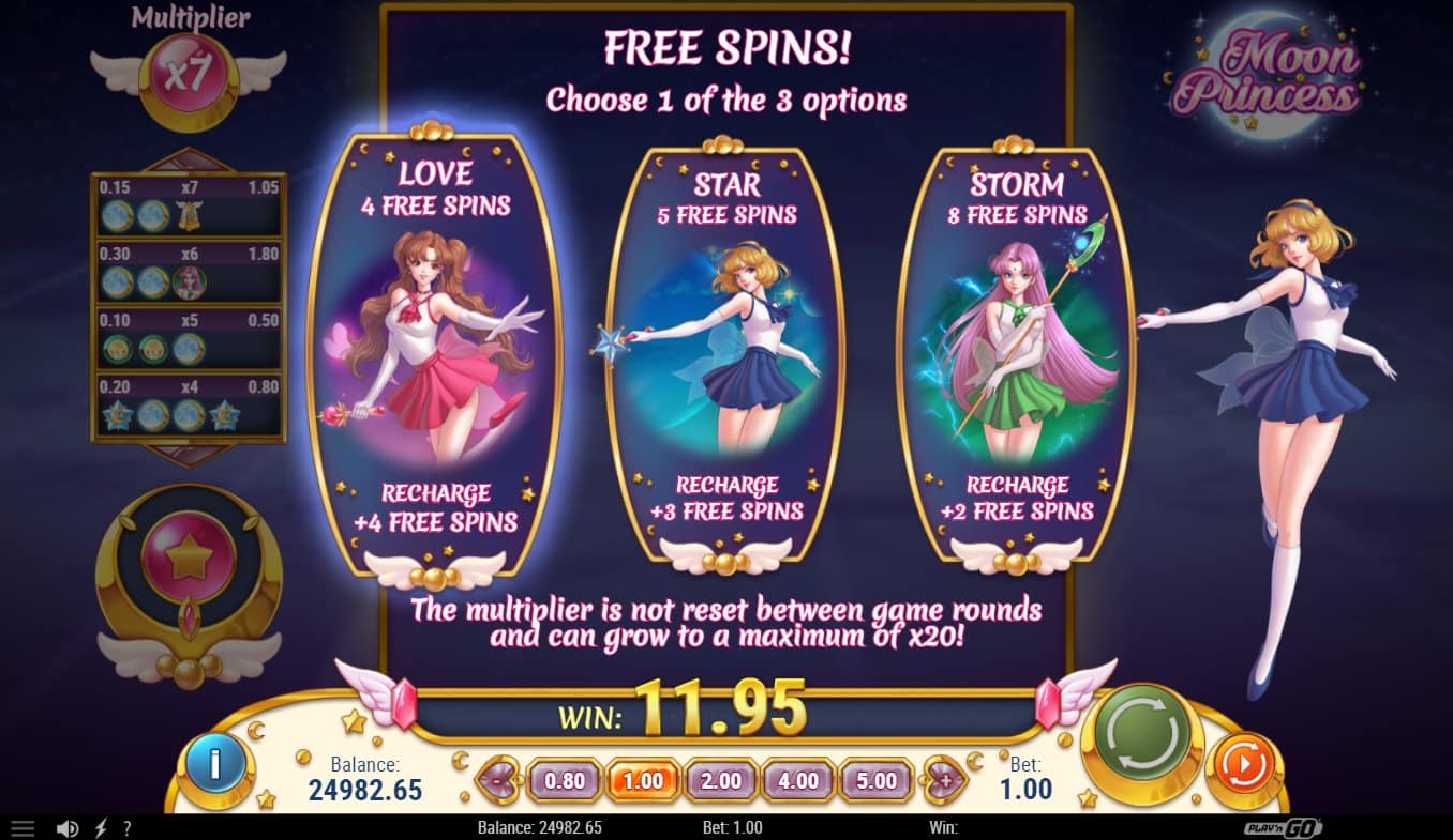 Moon Princess online automat Freespiny