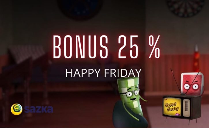 Oslav pátek s Happy Friday bonusem 25 %!