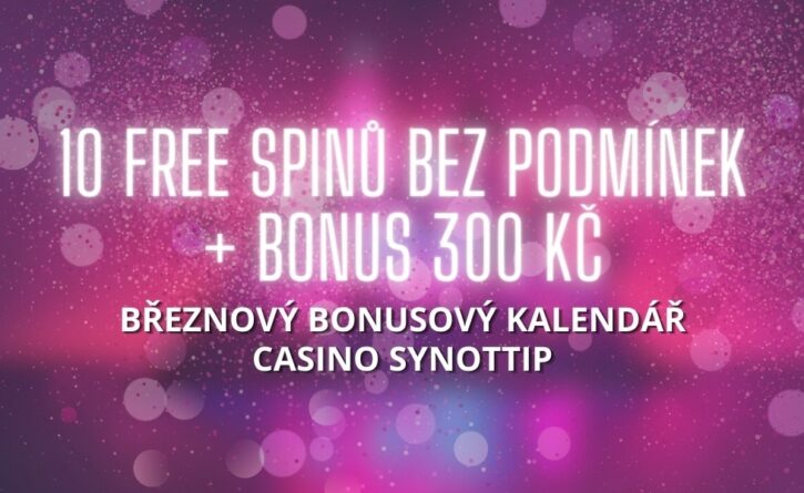 Free spiny a bonus v kalendáři Synottip