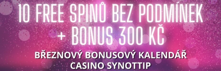 Free spiny a bonus v kalendáři Synottip