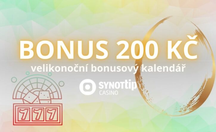 Bonus 200 Kč ve velikonočním kalendáři casina Synottip