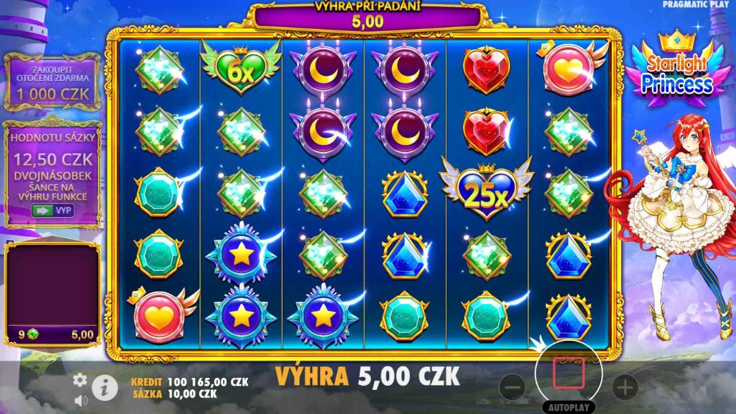 Starlight Princess online automat Multiplikátor