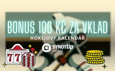 Bonus 100 Kč v hokejovém kalendáři v casinu Synottip