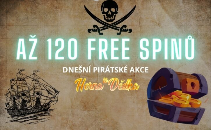 Získej až 120 pirátských free spinů!