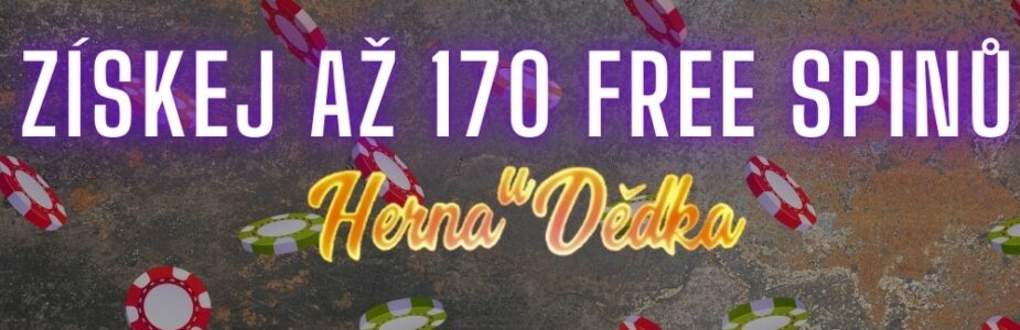Získej dnes až 170 free spinů z Herny U Dědka!