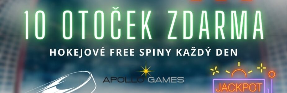10 hokejových free spinů v casinu Apollo Games
