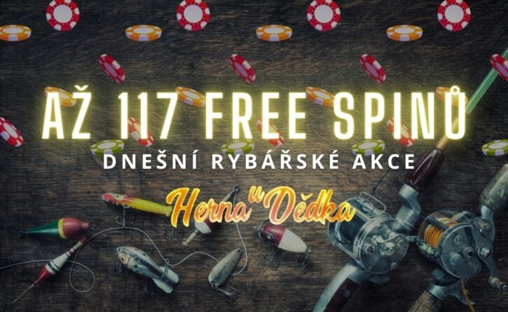 Ulov si dnes až 117 free spinů z Herny U Dědka!