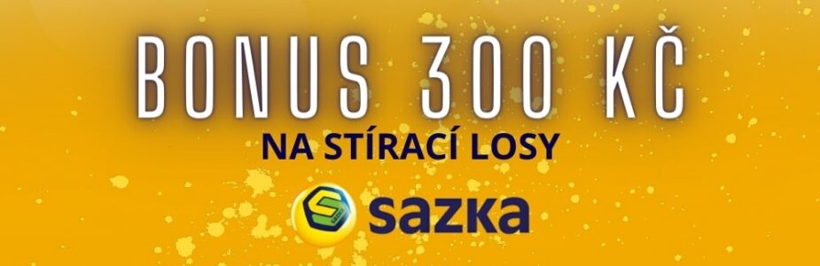 Bonus 300 Kč na stírací losy od Sazky