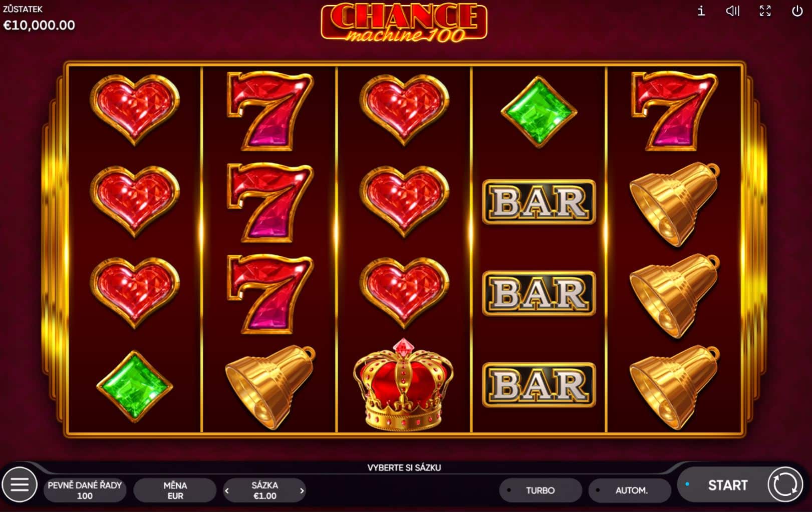 Online herní automat Chance Machine 100