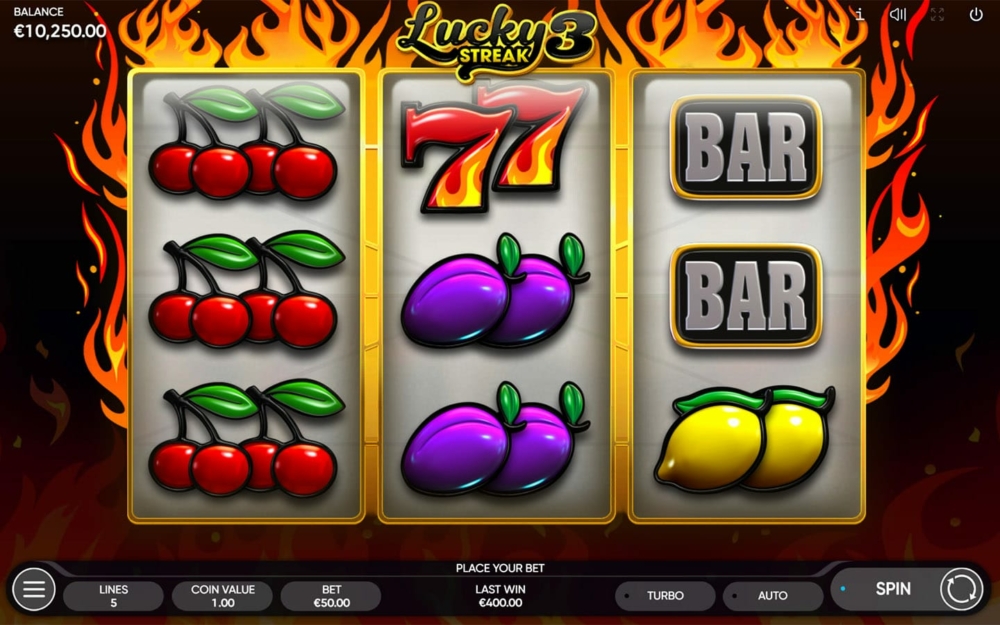 Online herní automat Lucky streak 3