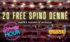 Získej 20 free spinů za 2 Kč v Happy Hours od Apolla!