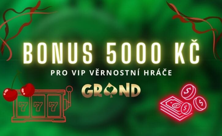 VIP bonus 5000 Kč ve free spinech u Grandwinu