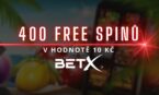 Získej v červencové BetX Vegas akci 400 free spinů!