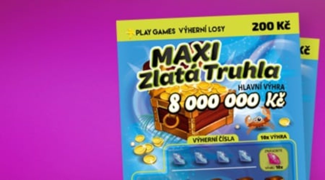 Stírací los Maxi zlatá truhla od Play Games