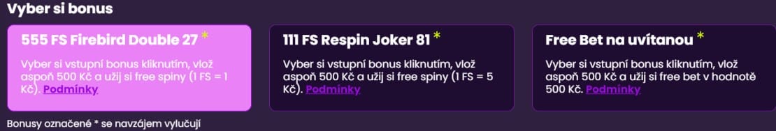 Výběr bonusu v Kingsbet