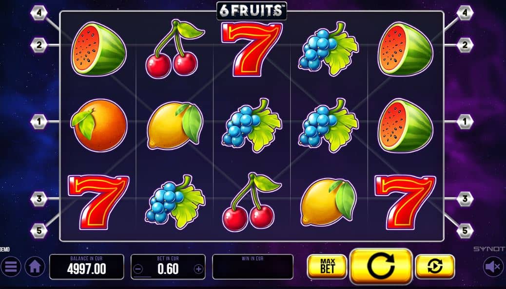 6 fruits od Synot Games