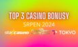 3 nejlepší casino bonusy v srpnu 2024