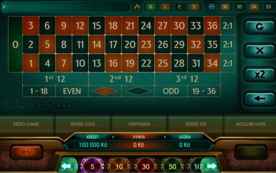 Ruleta Evropská ruleta Apollo Games (Apollo Games)