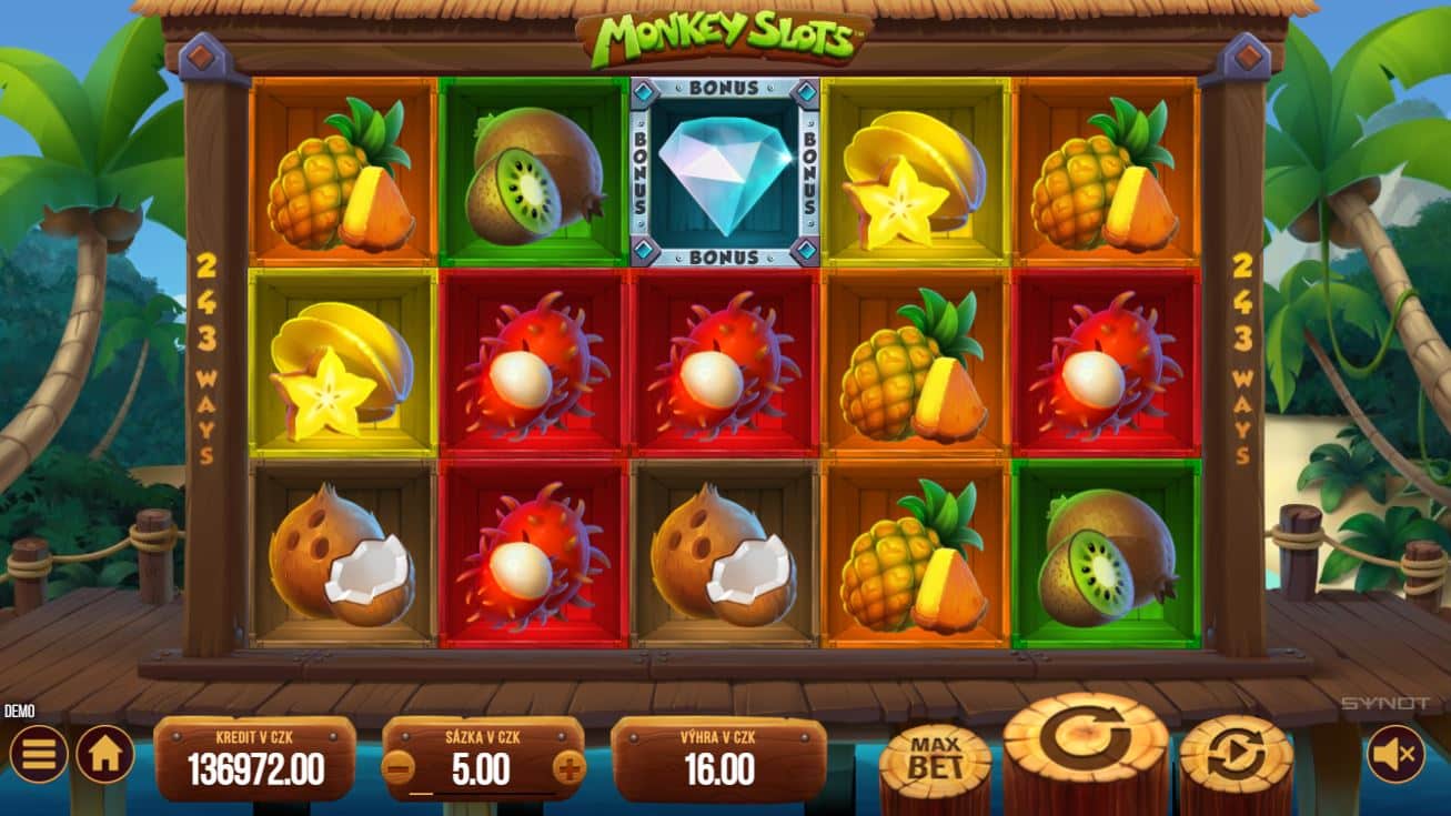 Hra Monkey Slots od Synot Games