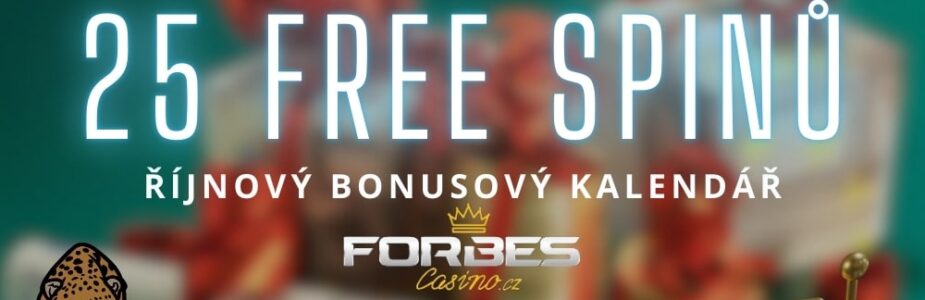 Získej dnes 25 free spinů z Forbes bonusového kalendáře!