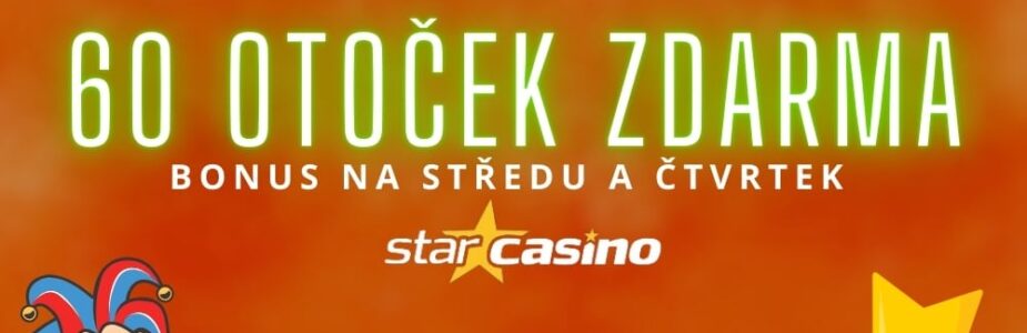 Získej 60 free spinů od Star casina!