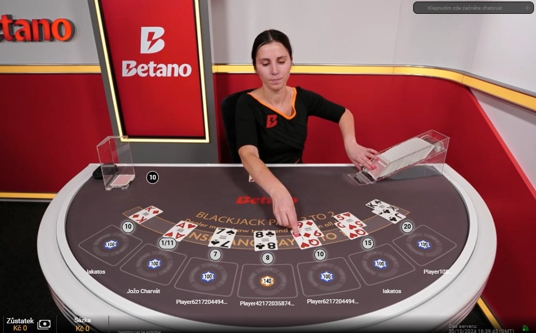 Blackjack live betano