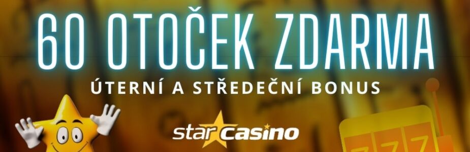 Užij si 60 free spinů ve Star Casinu