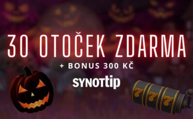 Získej dnes 30 free spinů a bonus 300 Kč od Synottipu!