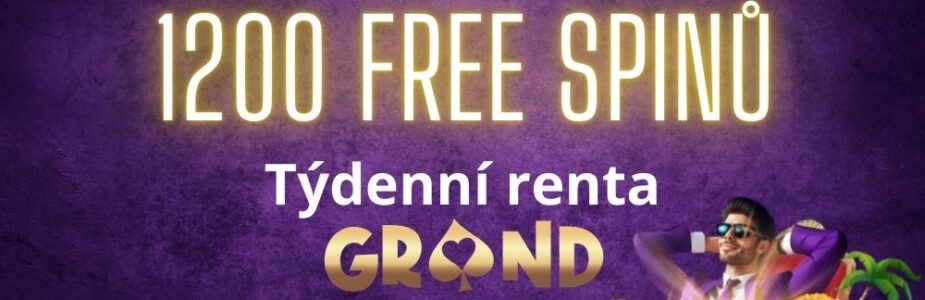 1200 free spinů od Grandwinu