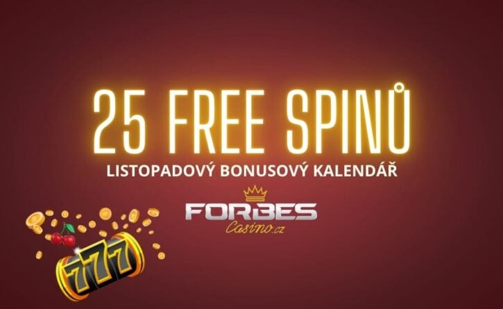 25 free spinů od Forbesu z Bonusového kalendáře