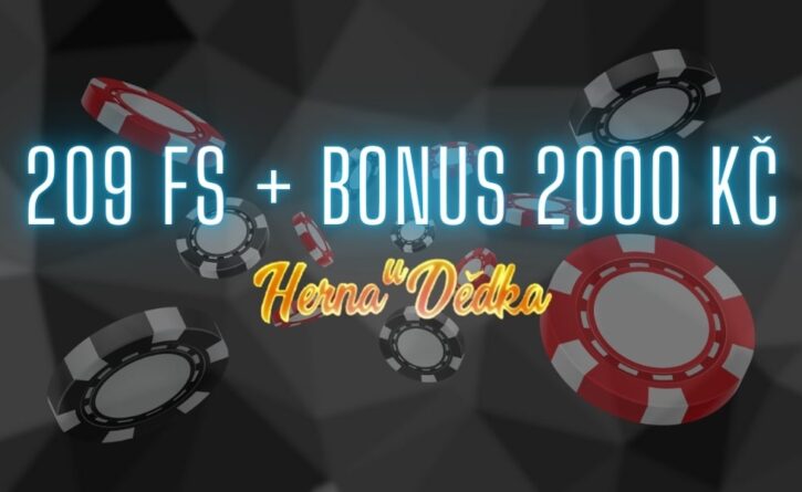 Dnes na tebe čeká až 209 free spinů a bonus 2000 Kč!