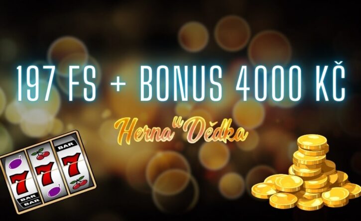 ¨Získej dnes mega bonus a spoustu free spinů v Herně U Dědka!