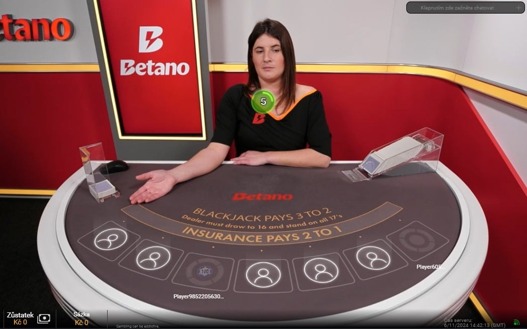 Sázky blackjack v betano live casině