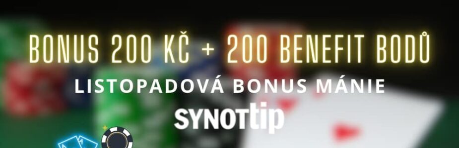 Synot 200 Kč+200 benefit bodů z Bonus mánie