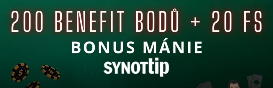 200 Benefit bodů a 20 FS od Synottipu