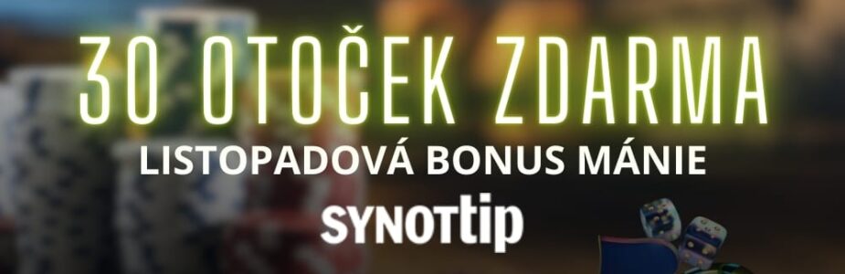 30 free spinů z Bonus mánie u Synotu