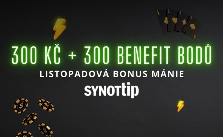 300 Kč + 300 benefit bodů od Synottipu