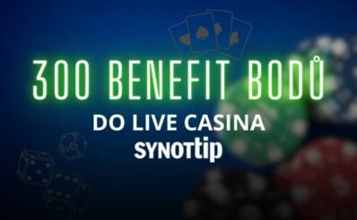 300 benefit bodů do Synottip live casina