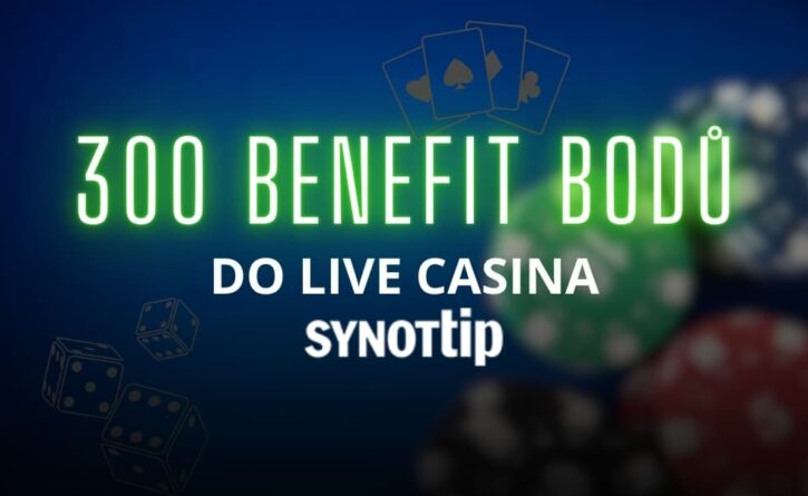 300 benefit bodů do Synottip live casina