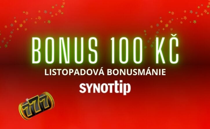 Synottip bonus 100 Kč