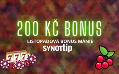 Získej dnes bonus 200 Kč od Synottipu!