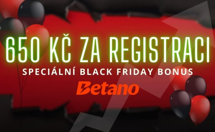 Navýšený registrační Black Friday bonus u Betana