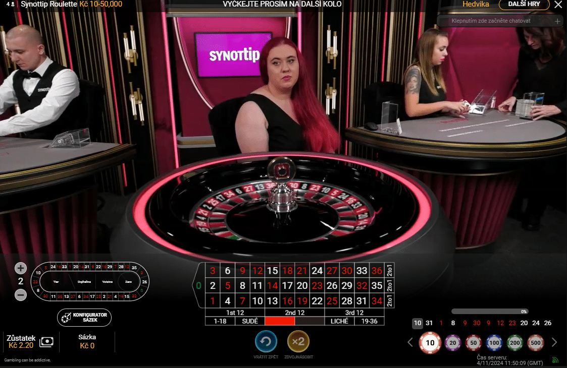 Synottip live ruleta