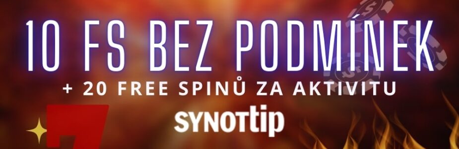 Užij si free spiny bez podmínek u Synottipu