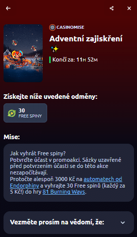 Adventní bonus Betano