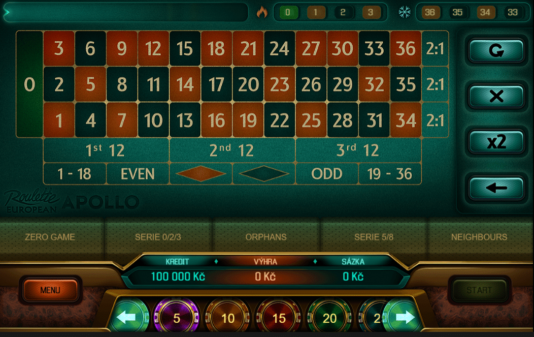 Evropská ruleta Monacobet casino demo