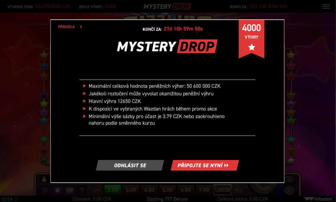 Mystery drop nabídka