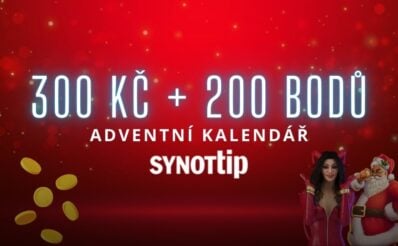 Synottip 300 Kč a 200 benefit bodů