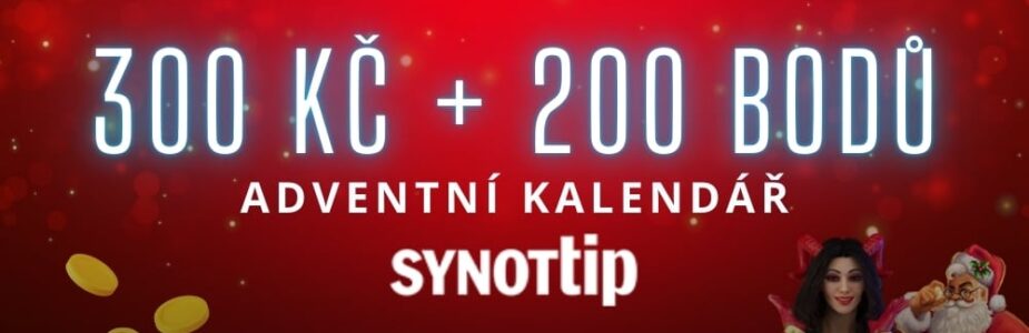 Synottip 300 Kč a 200 benefit bodů