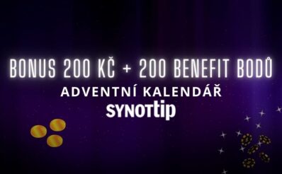 Synottip bonus 200 Kč + 200 benefit bodů